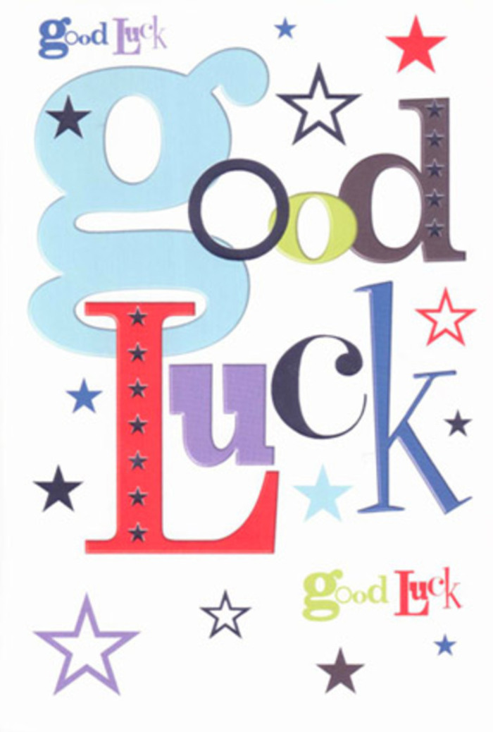 This luck-themed card bursts with spirited design and the vibrant energy found among Belmont's flower stalls and local lanes. Each letter dances with individuality: gentle, pastel blues reminiscent of early dawns over Belmont Circle, agile blacks, lively reds, and mossy greens weaving together with youthful optimism. Dotted across the crisp white backdrop, radiant stars gleam in varying sizes and tones, resembling the twinkle of city lights along Station Road after sundown. The arrangement of fonts and spirited palette foster the feeling of friends cheering from the sidelines, echoing community support and hopefulness. The card's smooth yet weighty cardstock feels comforting and familiar, similar to the sensation of receiving a luxuriously wrapped bouquet from Flowers Belmont. More than a message, it's a tiny talisman-brimful of encouragement and genuine belief, ready to journey with someone into uncharted territory, embodying the pride and hope of our Belmont neighborhood.